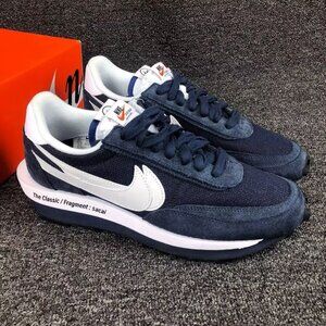 Fragment Design x Sacai x Nike LDWaffle "Blackened Blue" Deconstructed US9.5